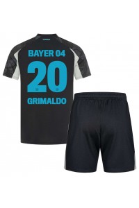 Bayer Leverkusen Alejandro Grimaldo #20 Babyklær Tredje Fotballdrakt til barn 2024-25 Korte ermer (+ Korte bukser)